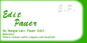 edit pauer business card